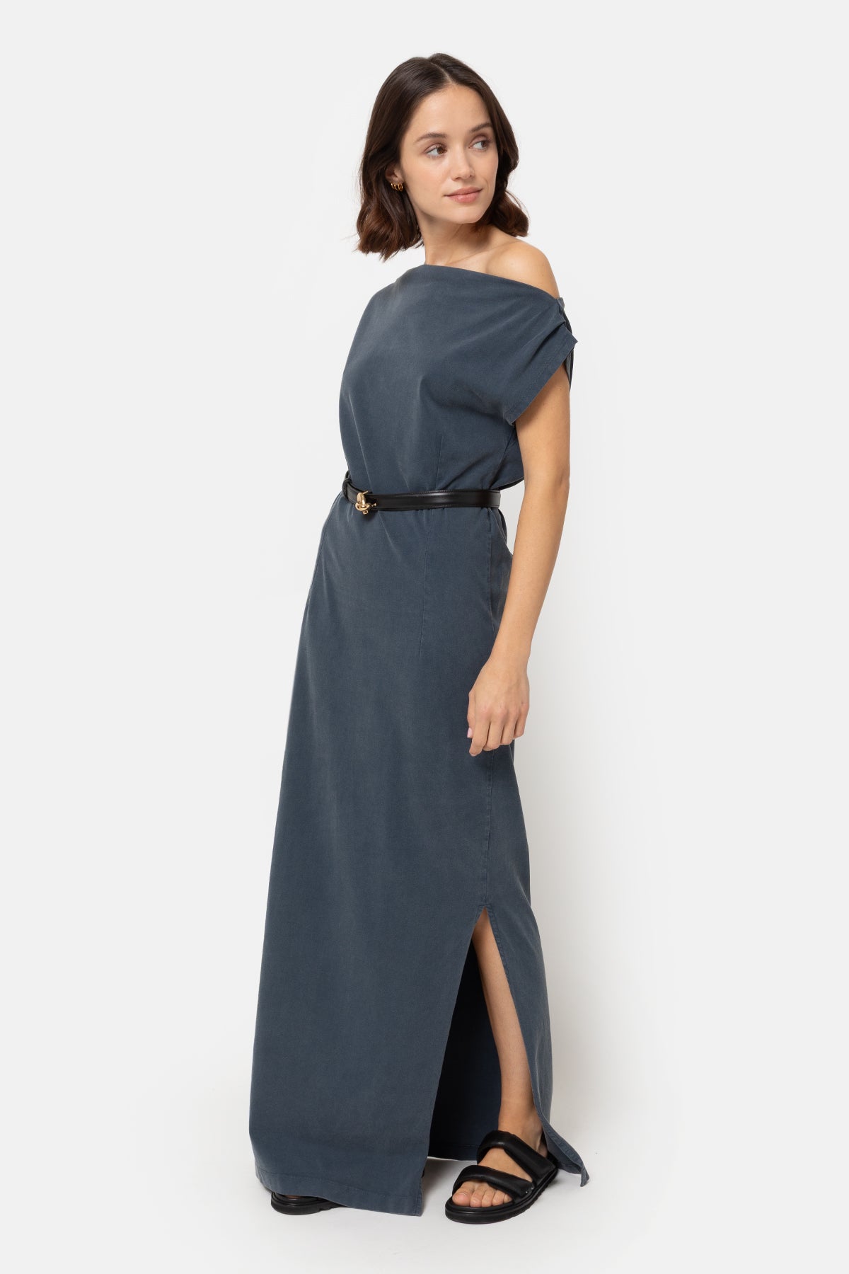 Logan Off-Shoulder Dress | Vintage Navy