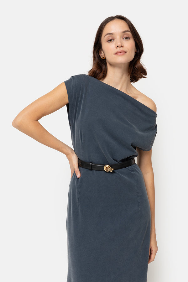 Logan Off-Shoulder Dress | Vintage Navy