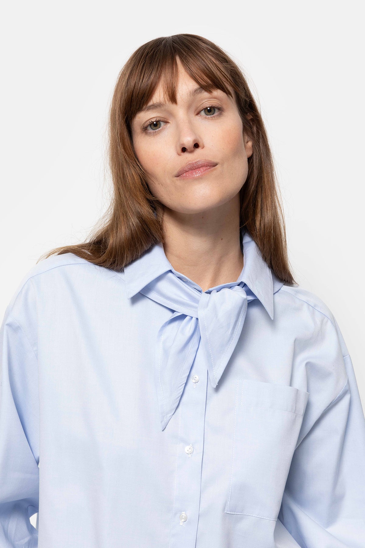 Chemise Nobody avec écharpe amovible | Bleu Clair