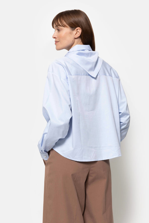 Chemise Nobody avec écharpe amovible | Bleu Clair