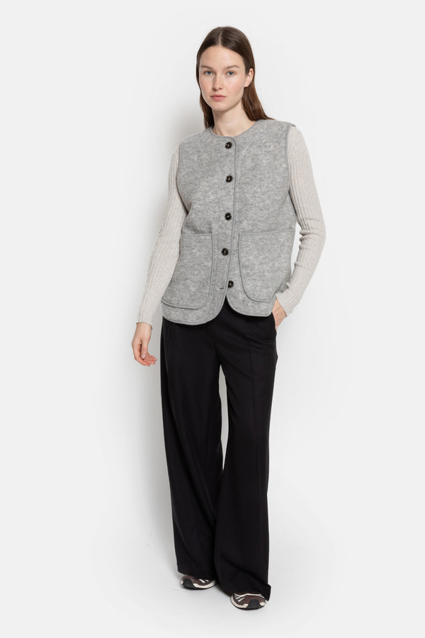 Madison Wooly Veste Sans Manches | Gris Chiné