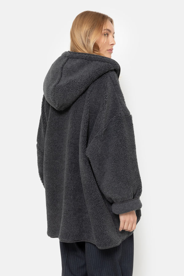 Kenji Veste à Capuche Teddy | Gris Foncé