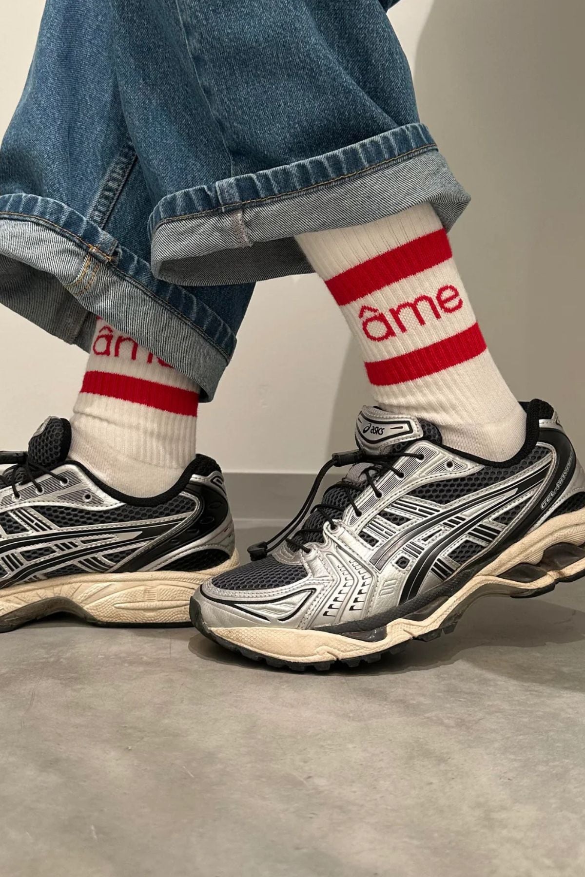 Chaussettes Diego | Blanc & Rouge