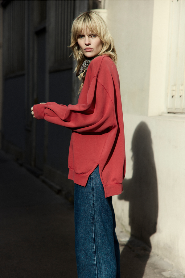 Ulla Oversized Sweatshirt | Red