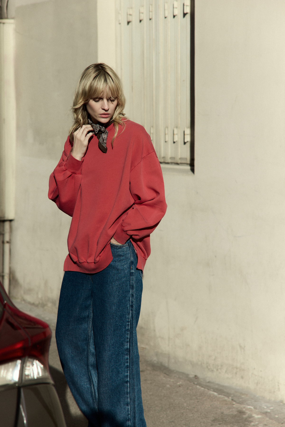Ulla Oversized Sweatshirt | Red