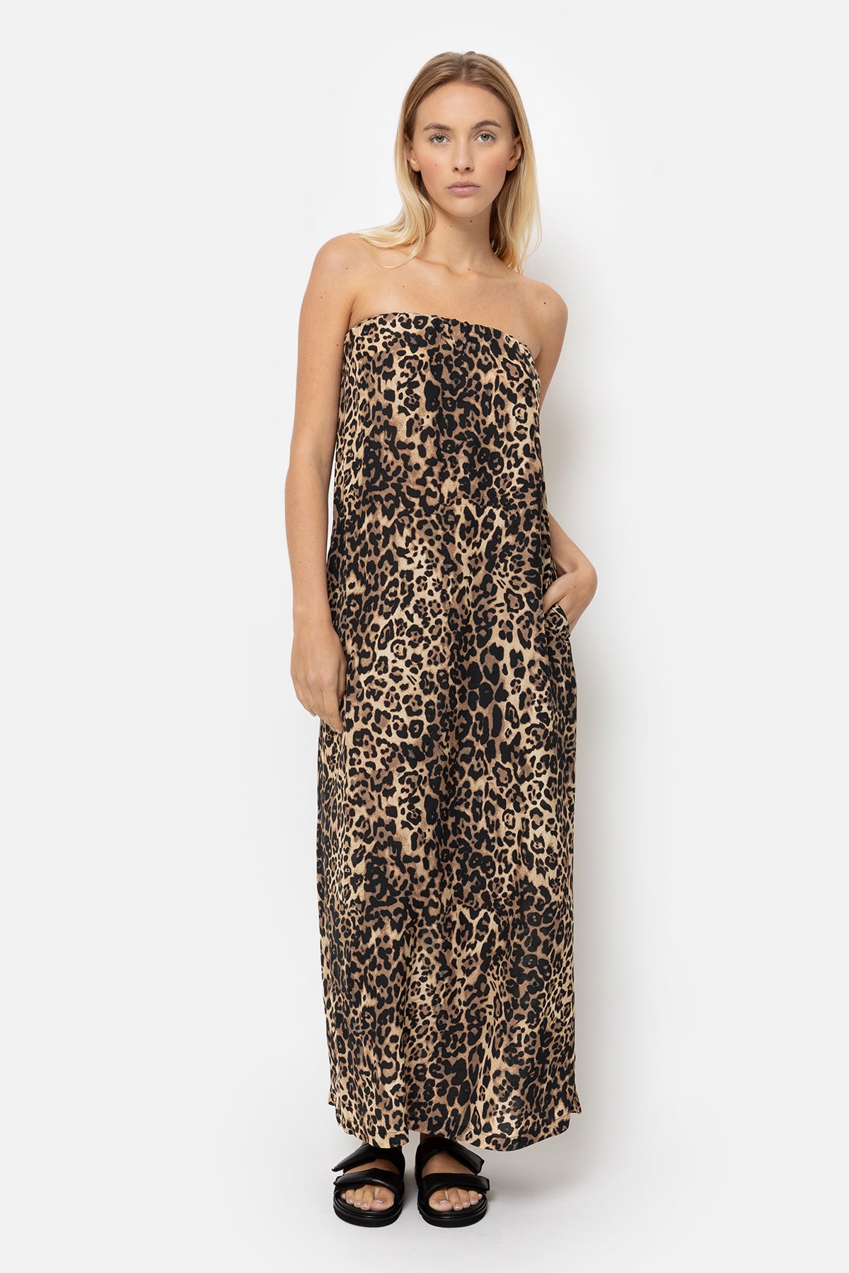 Louise Off-the-shoulder Dress | Leopard