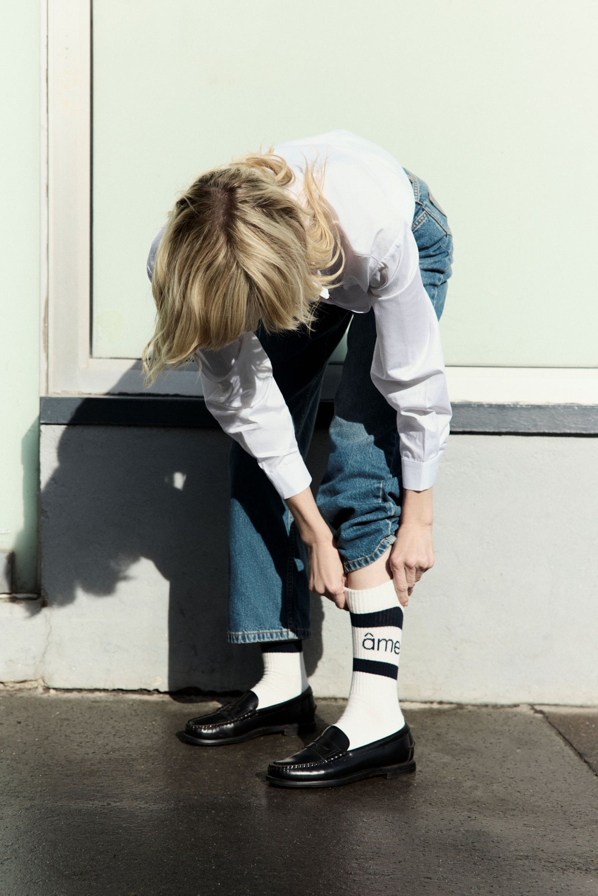 Diego Socks | White & Navy