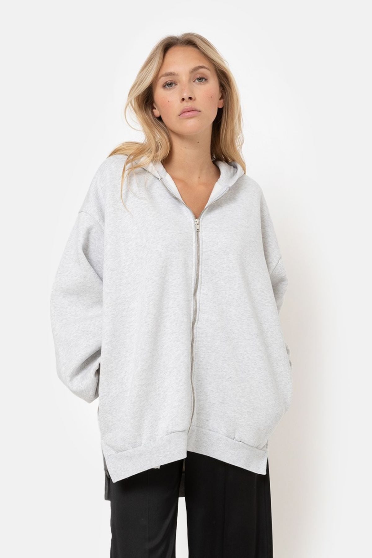 Sweat a capuche oversize Cooper Gris chine