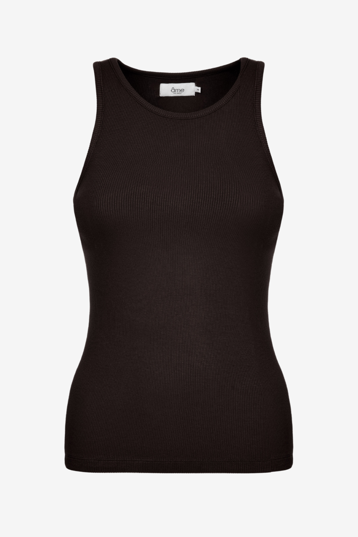 Fabric Ribbed Tank Top | Black