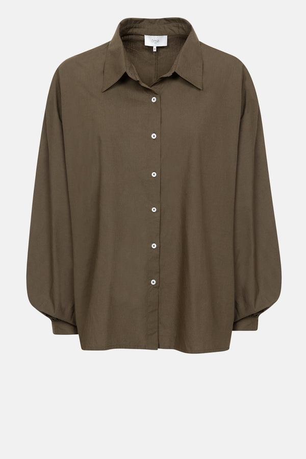 Gala Oversized Shirt | Khaki Green