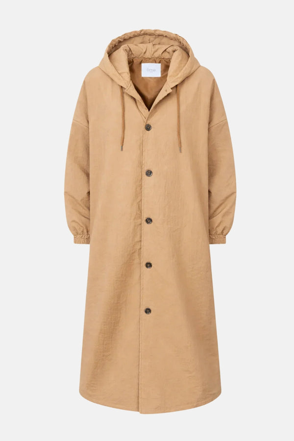 Morgan Long Coat with Hoodie | Iced Coffee