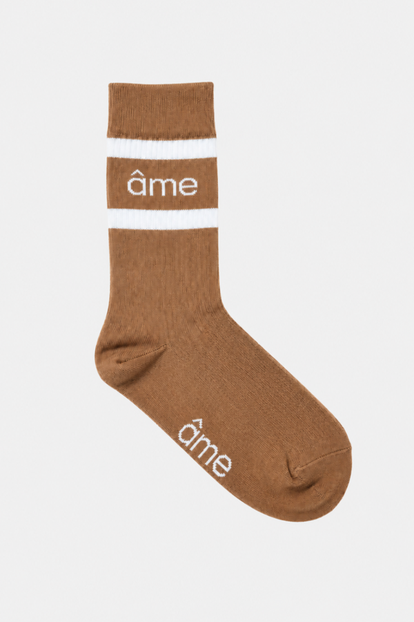 Kanye Socks | Brown & White