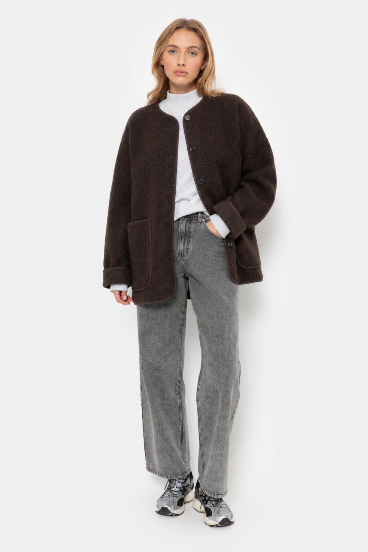 Hannah Wooly Jacket | Brown