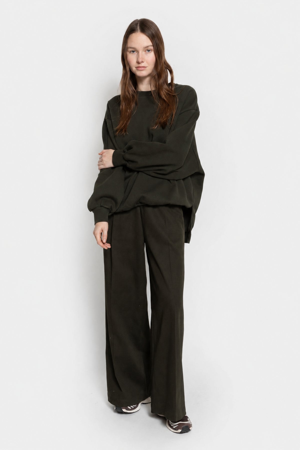 Pantalon large Nice | Vert foncé