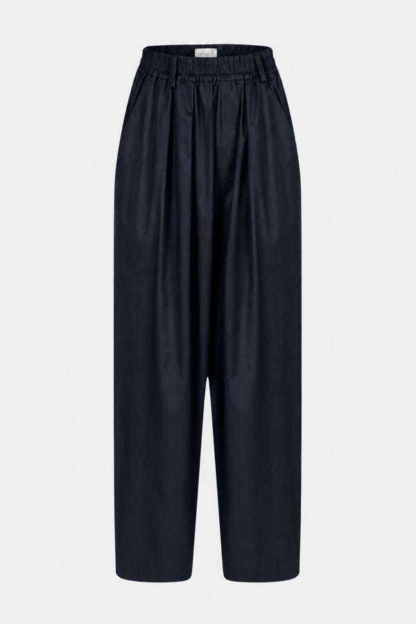 Kick Twill Pleated Pants | Navy