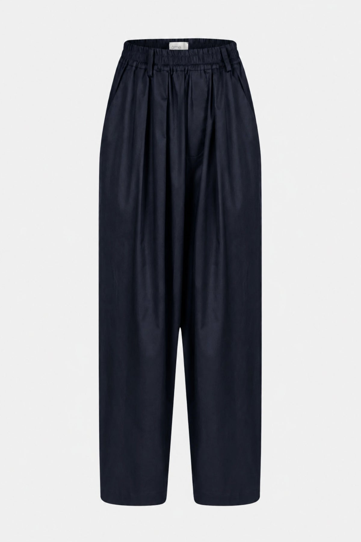 Kick Wooly Pleated Pants | Navy Blue