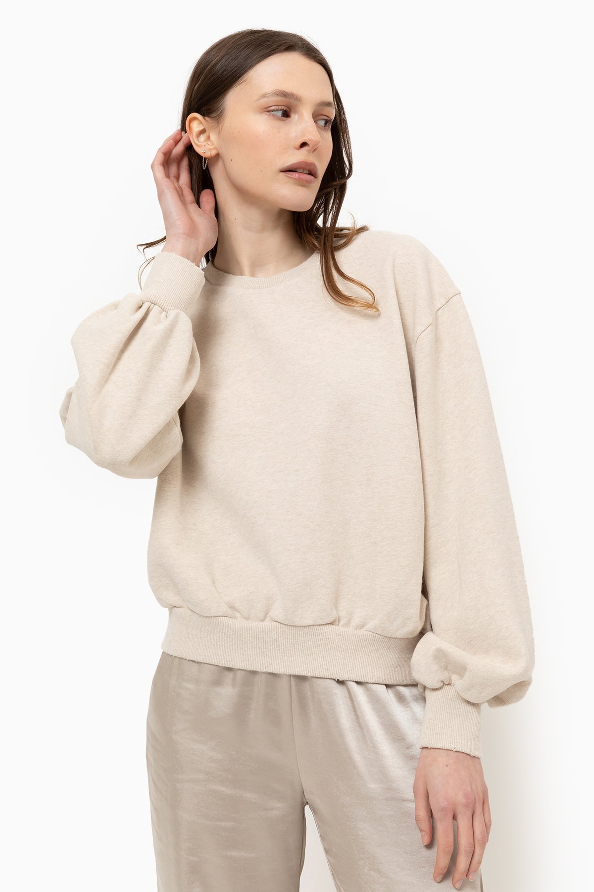 Clemence Sweatshirt | Marled Ivory