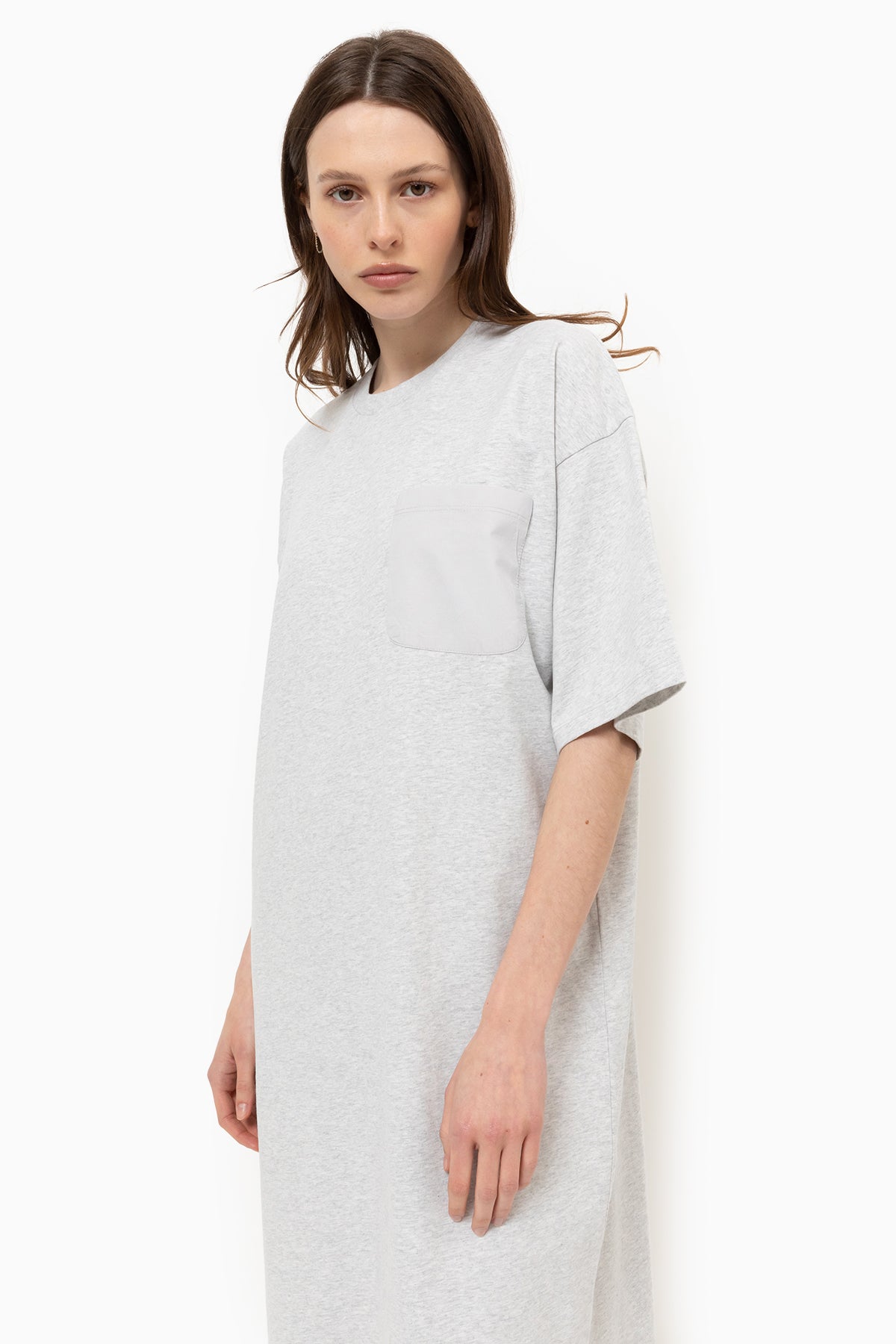 Robe T-shirt Hysaline | Gris Chiné