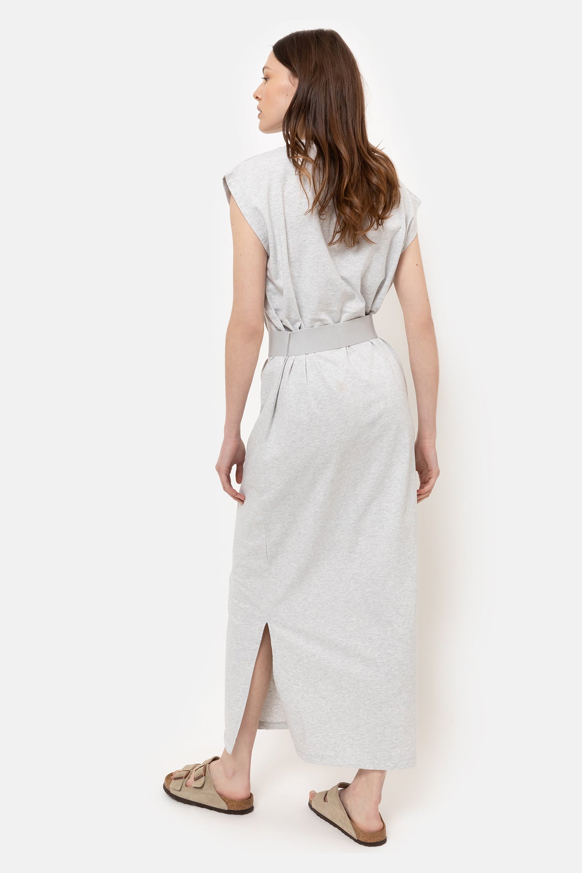 Flavie Sleeveless T-shirt Dress | Marled Grey