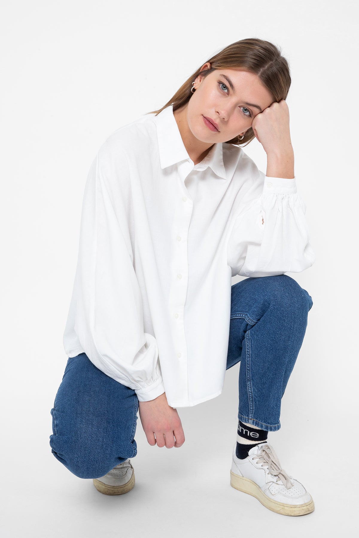 Hilda Puff Sleeves Shirt | White