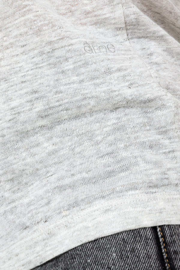 Cosy Long-sleeved Linen T-shirt | Marled Grey