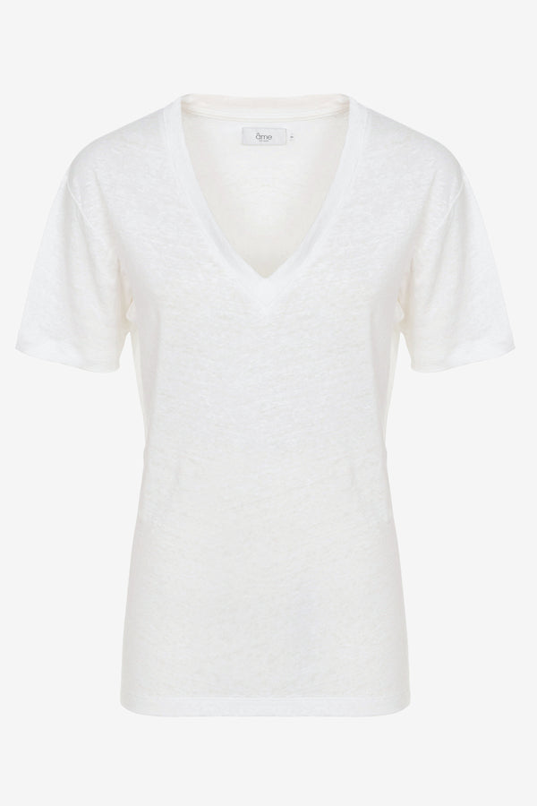 T-shirt en lin Dalton | Blanc