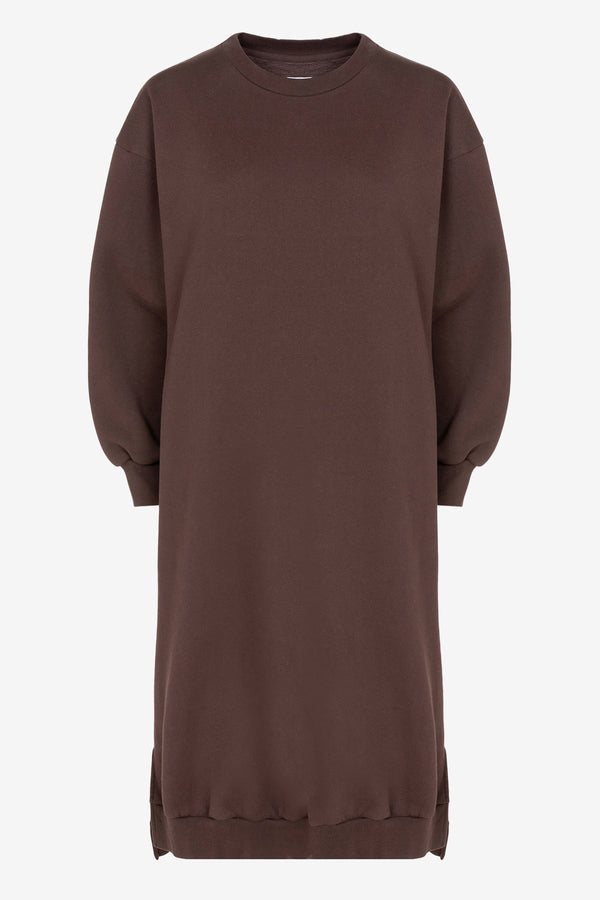 Dancy Sweatshirt Dress | Chocolate Brown