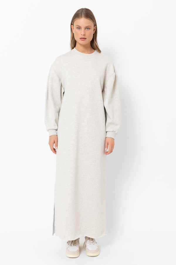 Galvani Sweatshirt Dress | Light Grey