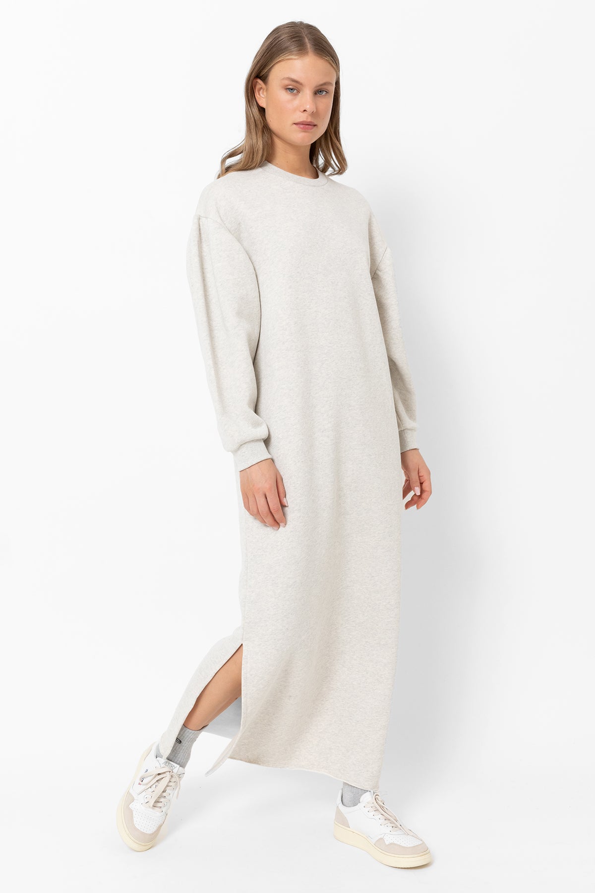 Galvani Sweatshirt Dress | Light Grey