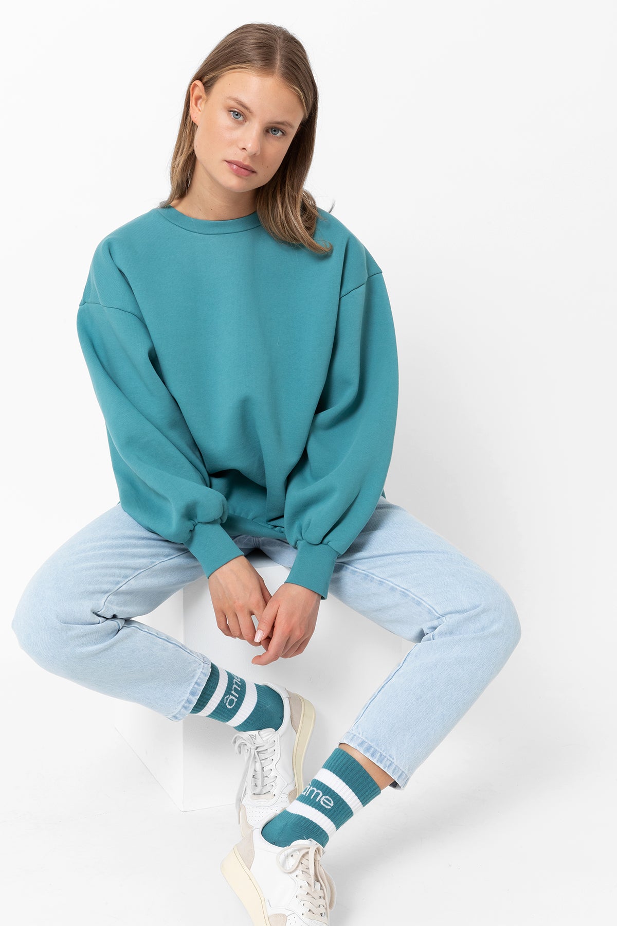 Ulla Oversized Sweatshirt | North Sea Blue