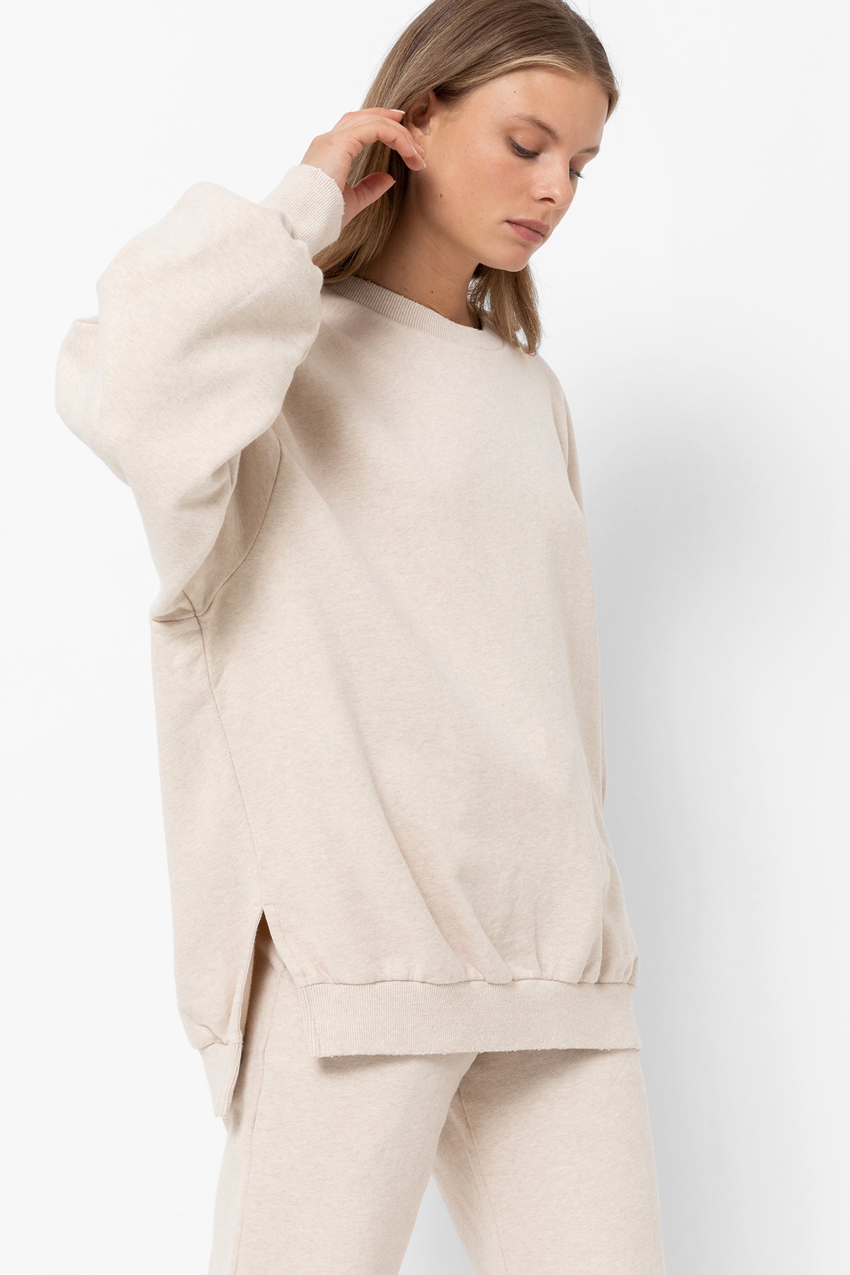 Ulla Oversized Sweatshirt | Marled Ivory