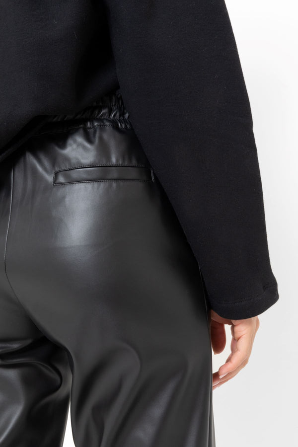 Hilary Fake Leather Pants | Black
