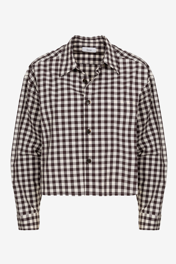 Gaby Cropped Shirt | Checked