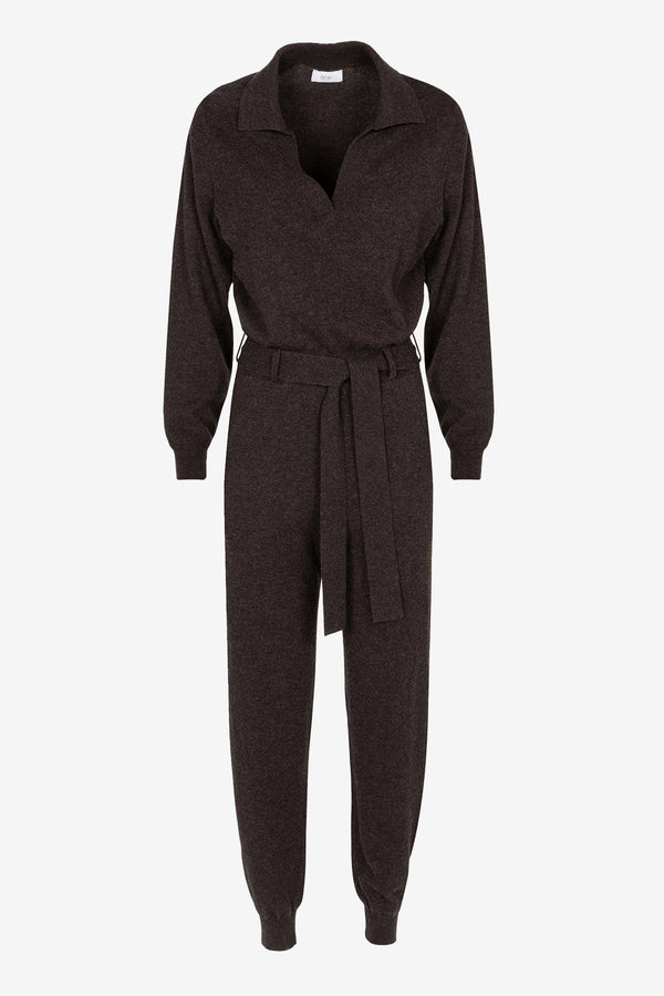 Gianna Knitted Jumpsuit | Chocolate Brown