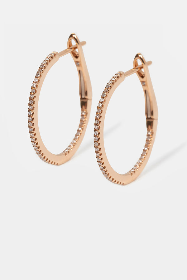 Glam Huggies Earrings | 19mm Rose Gold