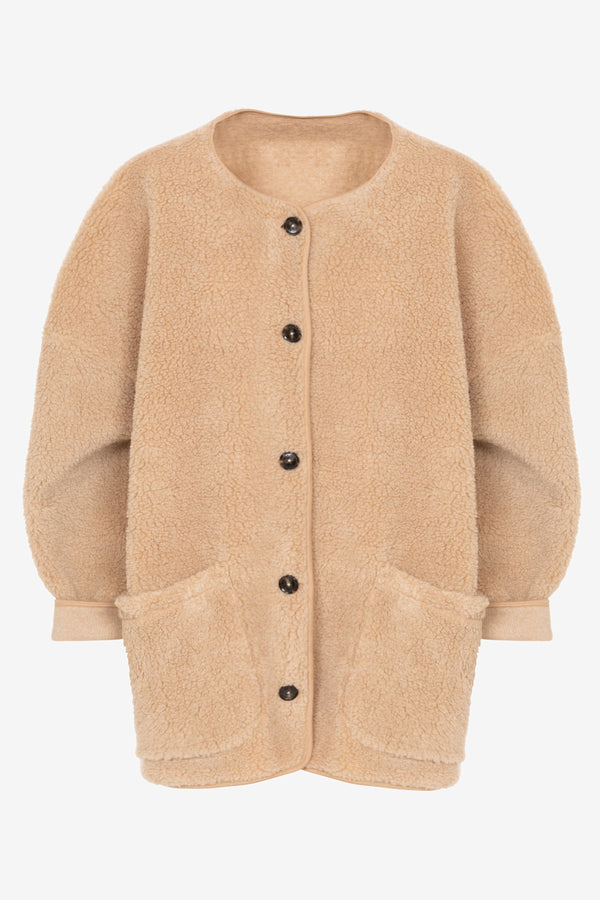 Manteau Hannah en French Terry | Biscuit