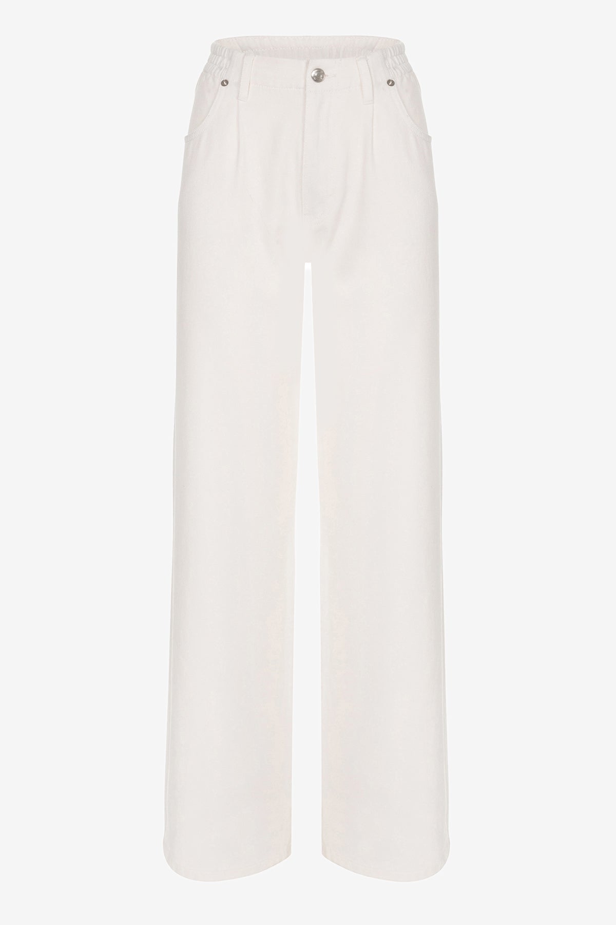 Pantalon large en jean Holga | Denim blanc cassé