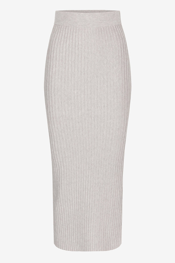 Holly Knitted Skirt | Marled Grey