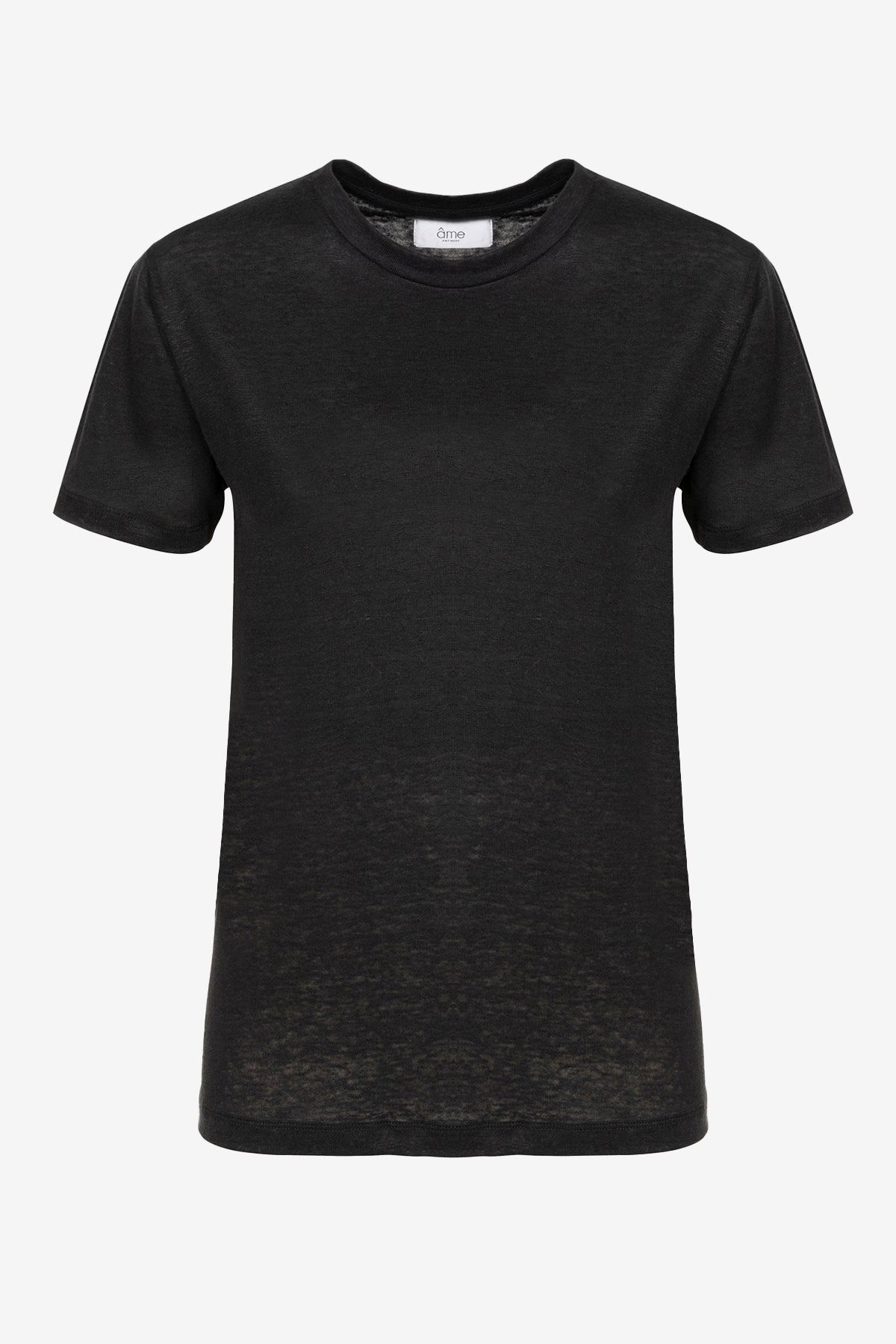 Julia linen T-shirt | Black
