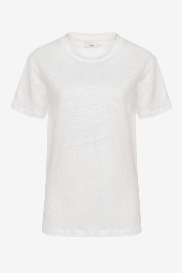 T-shirt Julia en lin | Blanc