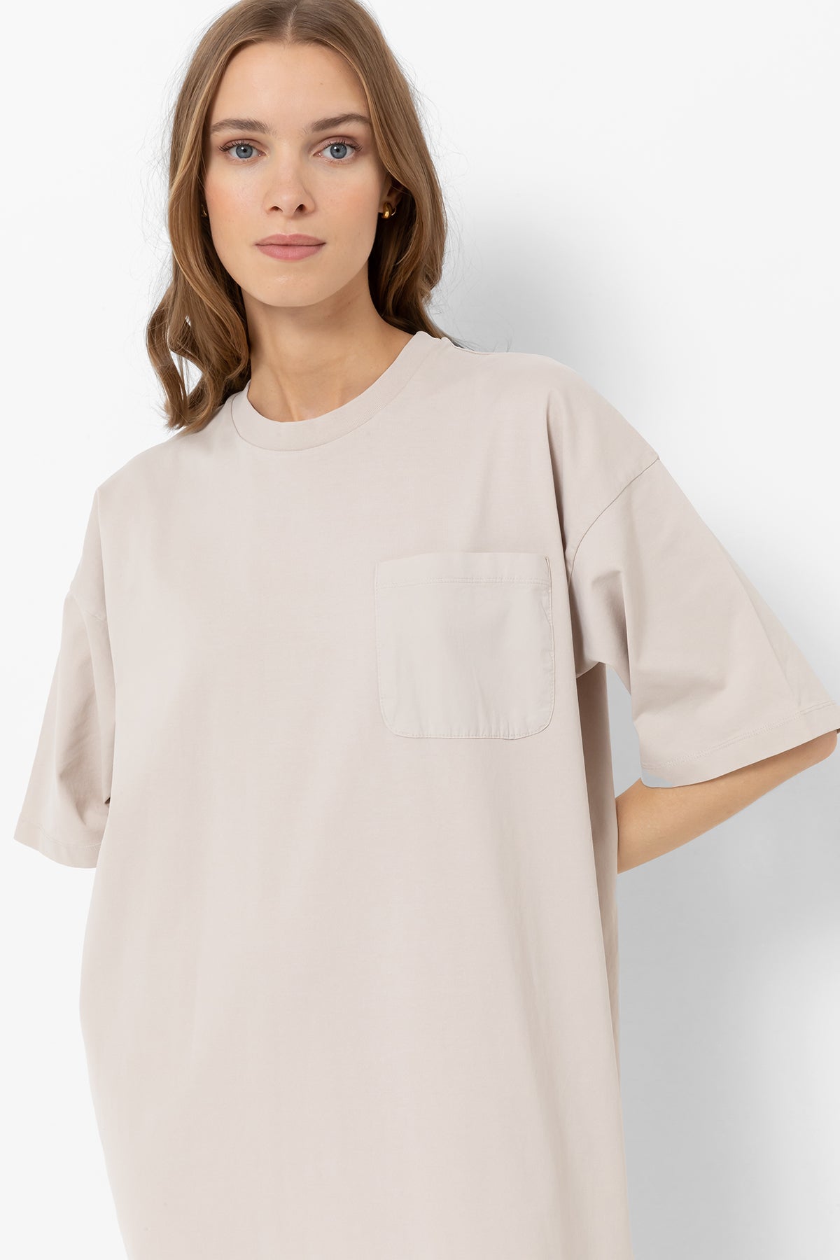 Hysaline T-shirt Dress | Marled Ivory