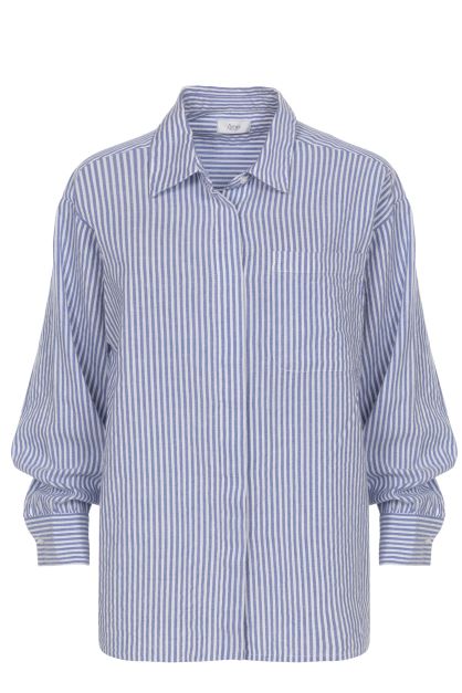 Daddy Oversized Shirt | Blue & White Stripes